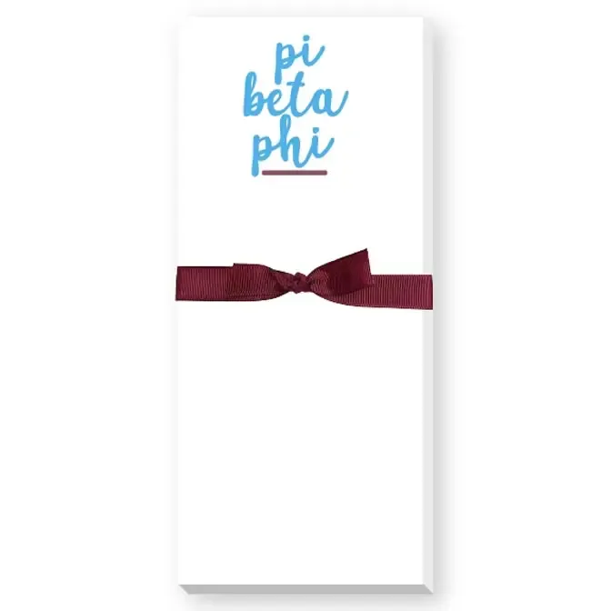 Pi Beta Phi skinny notepad