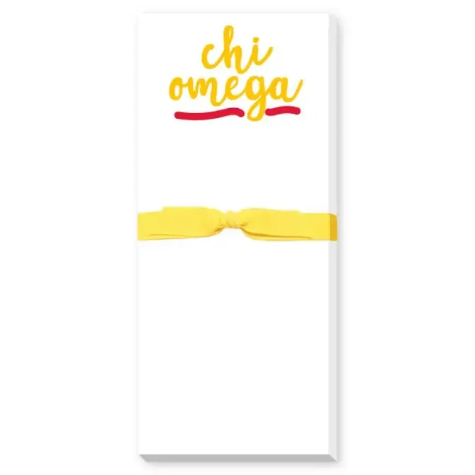Chi Omega skinny notepad