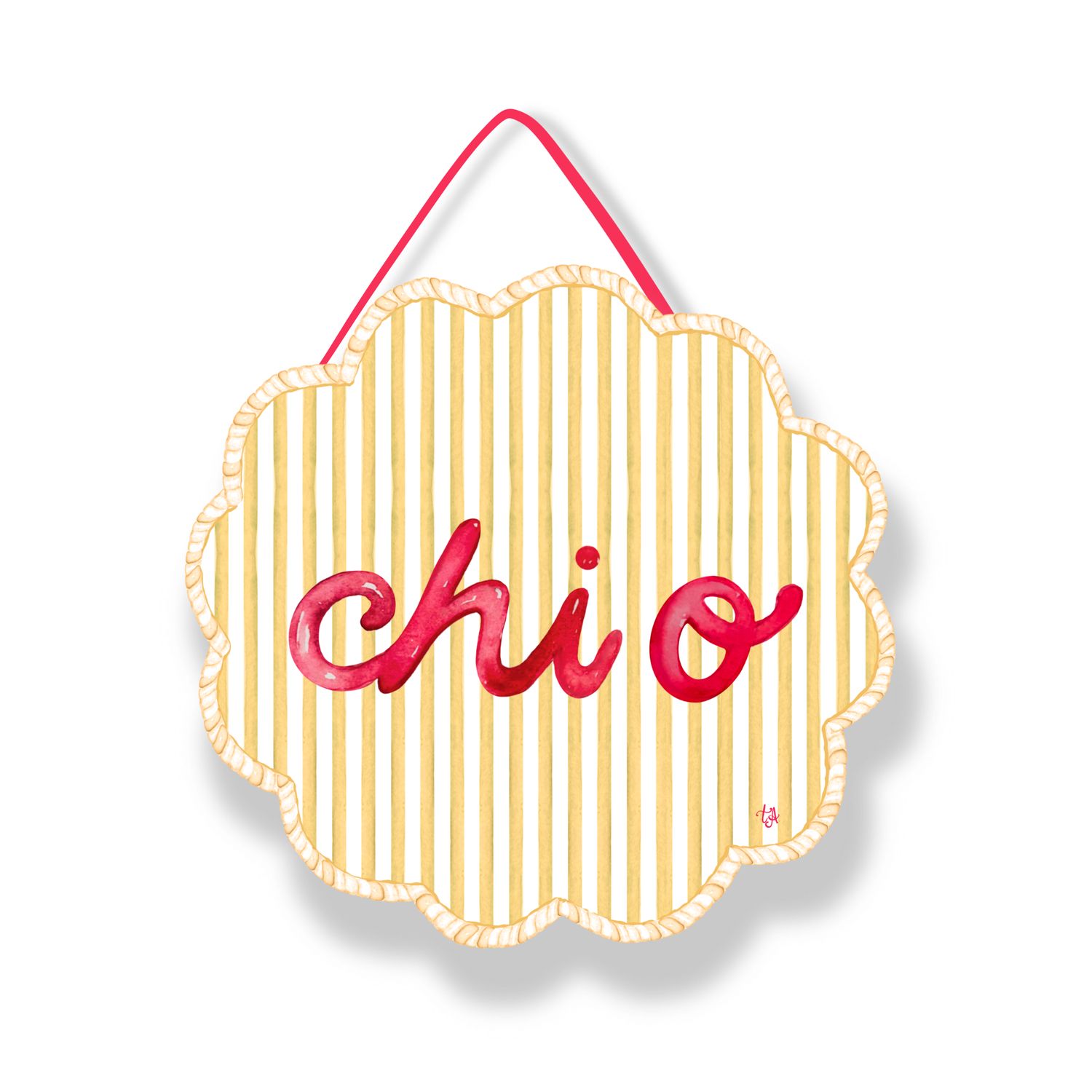 2026 Chi Omega Acrylic Door Hanger