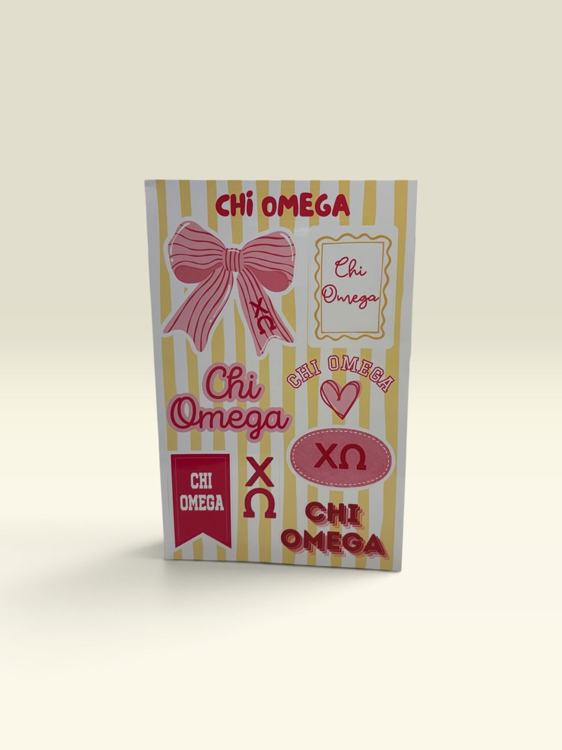 2026 Chi Omega sticker sheet