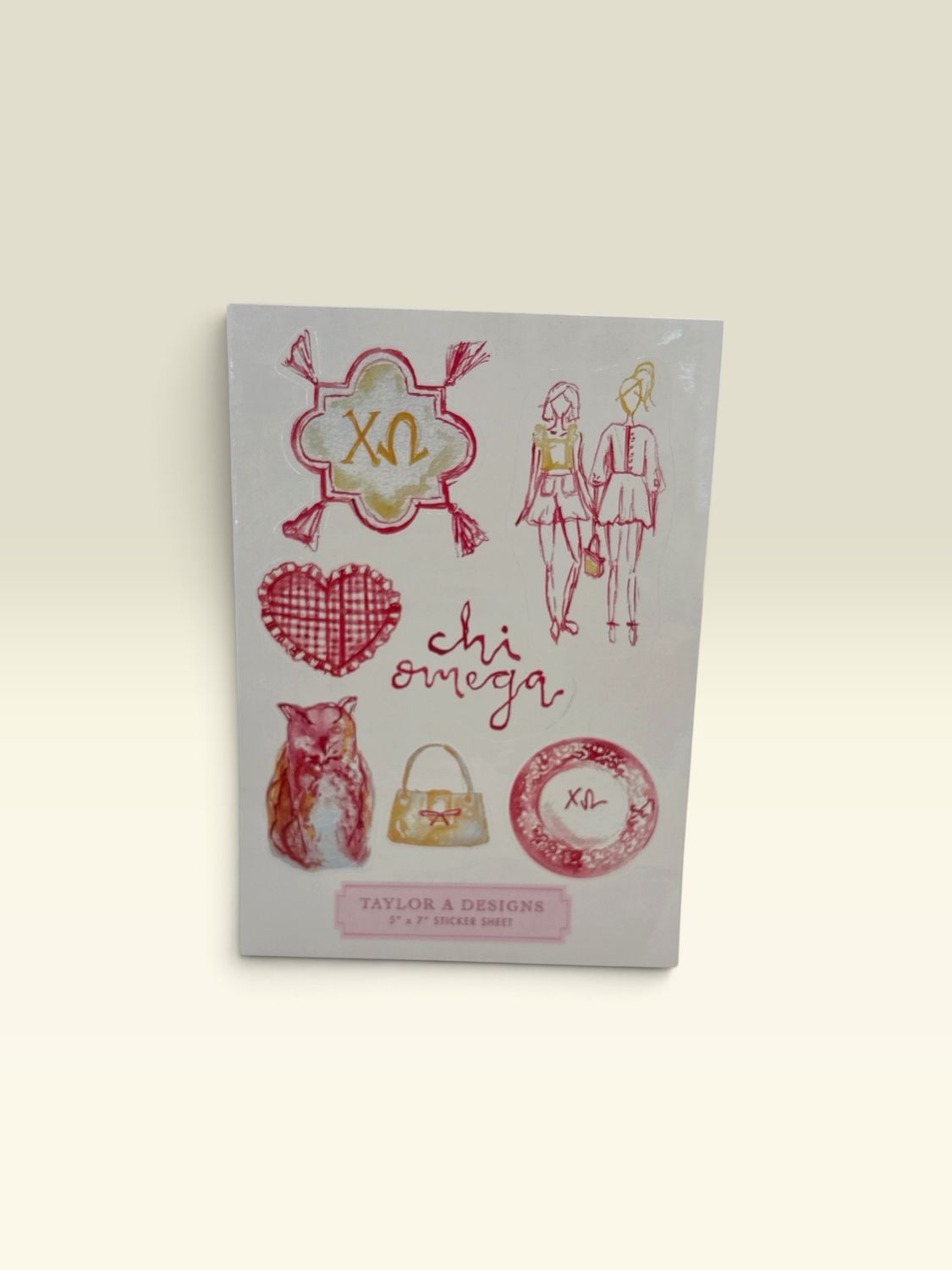 2026 Chi Omega sticker sheet