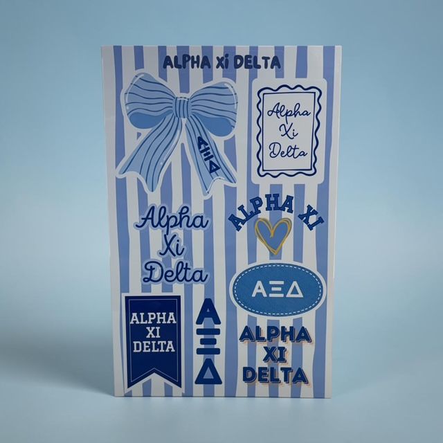 2026 Alpha Xi Delta sticker sheet