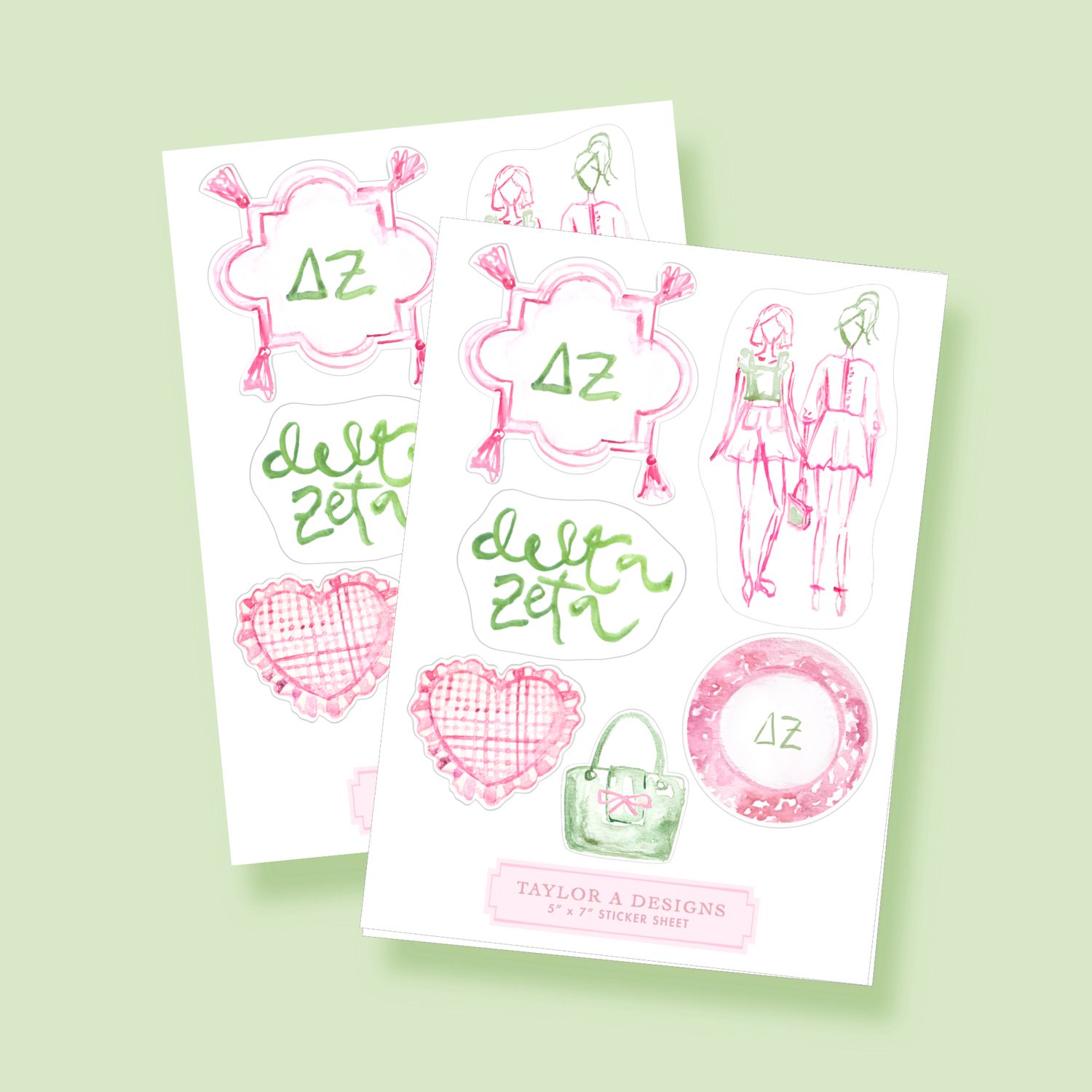 2026 Delta Zeta sticker sheet