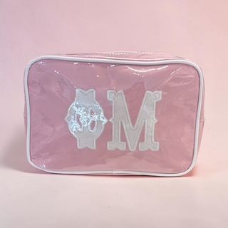 Phi Mu appliqued cosmetic bag