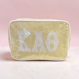 Kappa Alpha Theta appliqued cosmetic bag