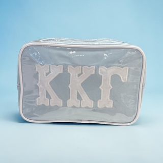 Kappa Kappa Gamma appliqued cosmetic bag