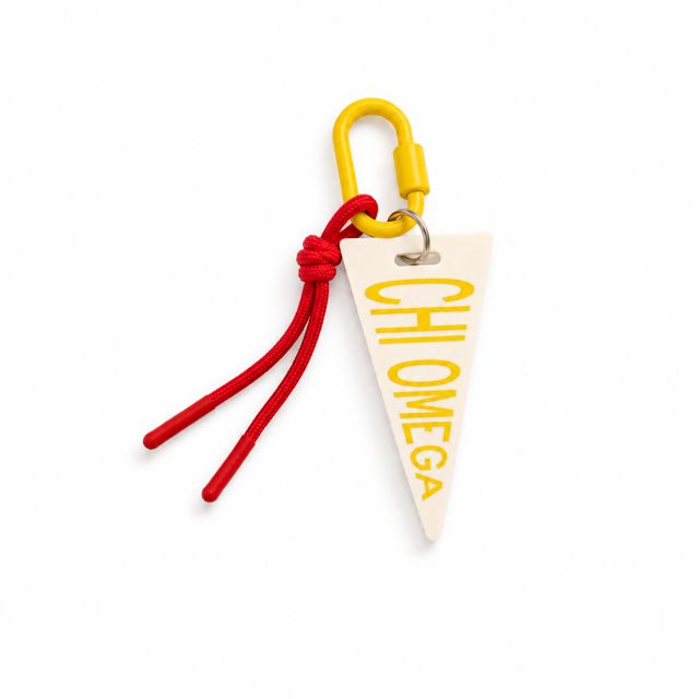 Chi Omega Pennant Bag Charm