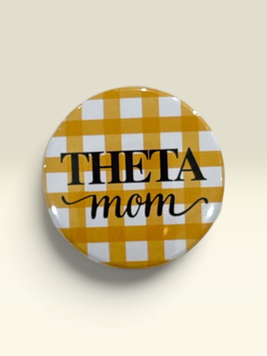 Kappa Alpha Theta Gingham Mom Button
