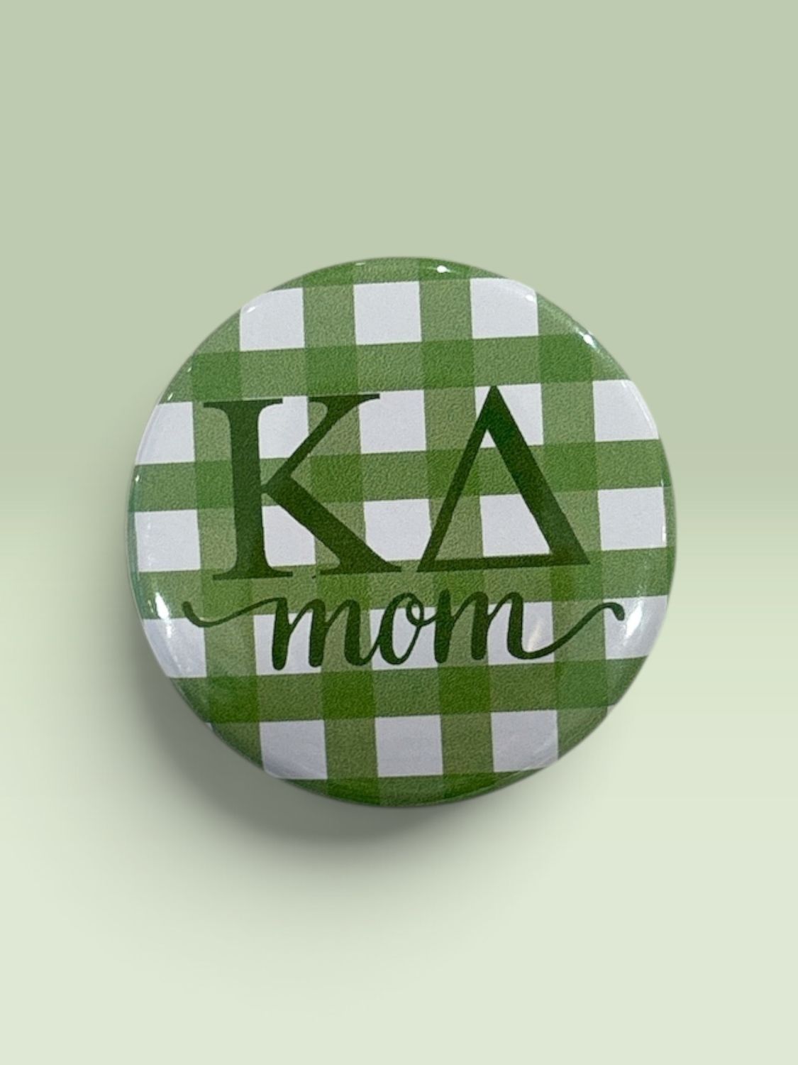 Kappa Delta Gingham Mom Button