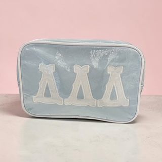 Delta Delta Delta Appliqued Cosmetic Bag
