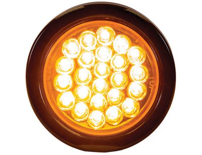4 Inch Amber Round Recessed Strobe with 24 LEDs