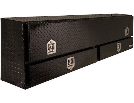 Black Diamond Tread Aluminum Contractor Truck Box with Lower Drawers Series