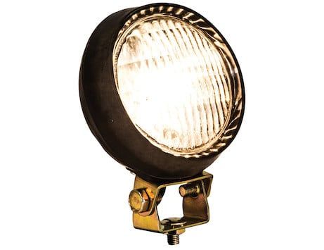 5 Inch Clear Round Incandescent Flood Light - Black Housing