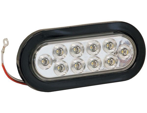 6 Inch Clear Oval Backup Light Kit With 10 LEDs