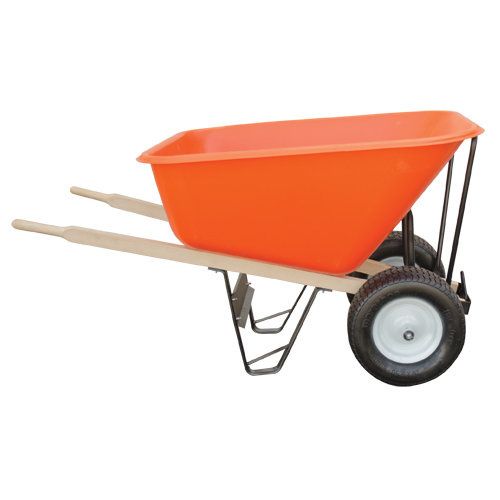 Leonard 2-Wheeled, 10-Cubic-Foot Capacity Poly Tray Wheelbarrow with Pneumatic Tires (WB10)