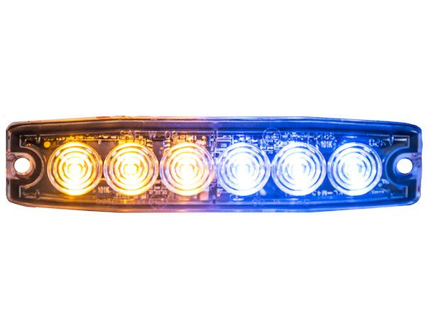 Ultra Thin 5 Inch LED Strobe Light Series, Color: Amber/Blue