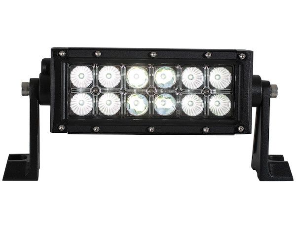 Ultra Bright Straight Double Row LED Combination Spot-Flood Light Bar Series, Size: 8&quot;
