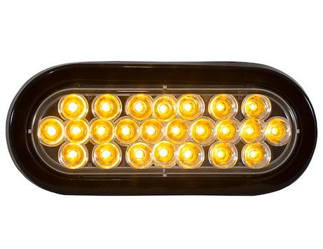 6 Inch Quad Flash Oval LED Recessed Strobe Light Series, Color: Amber