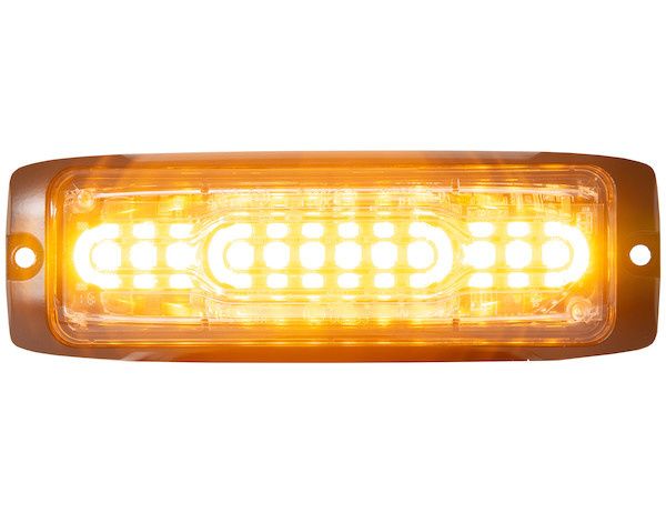 Ultra Thin Wide Angle 5 Inch LED Strobe Light Series, Color: Amber