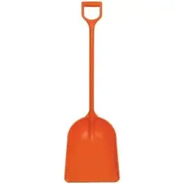 SCOOP SHOVEL ALL POLY EXTENDED D-GRIP HANDLE (AP340)