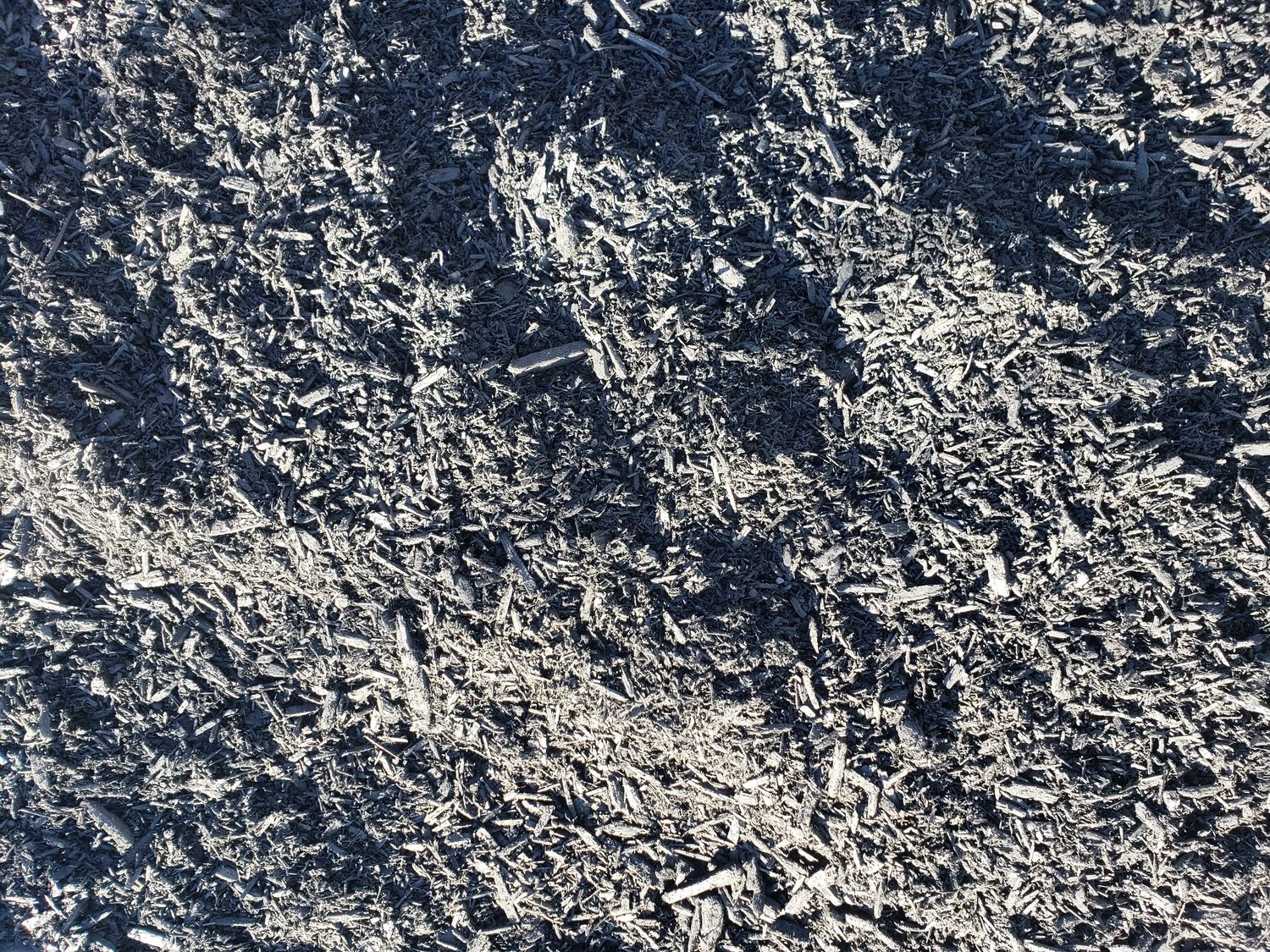 1 YD- Bulk Double Shred Mulch , Color: Black