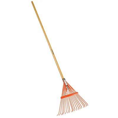 METAL SPRING RAKE 18INCH DOUBLE BOLTED 1INCH HNDLE (MSR-218U)