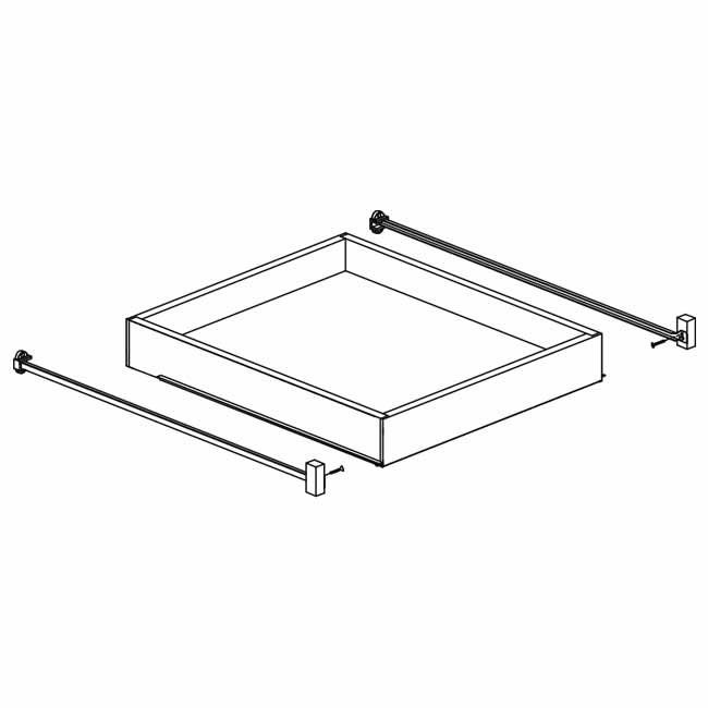 Cabinet Shaker White Roll Out Tray for 30&quot;W Base