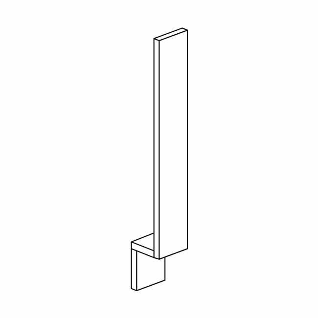 Cabinet Shaker White Base Filler: 3&quot;W x 34 ˝&quot;H x ?&quot;D - Wood BF3