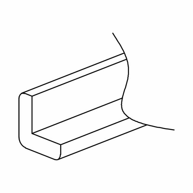 Cabinet Shaker White Outside Molding: ľ&quot;W x ľ&quot;H x 96&quot;L - Wood SC5