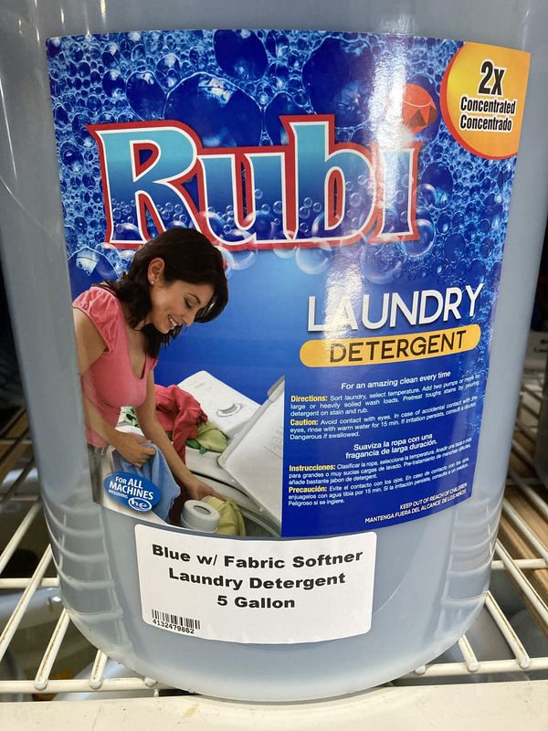 Bulk Laundry 5 Gallon Detergent Blue with Fabric Softener