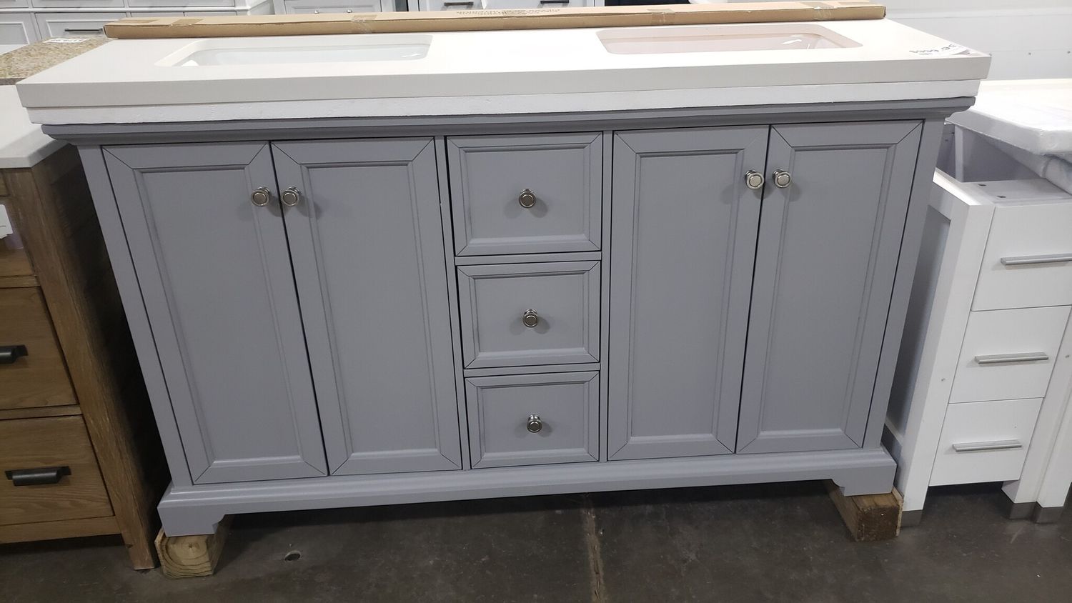 Whalen 60&quot; Portage Peak Gray Double Vanity W/Top