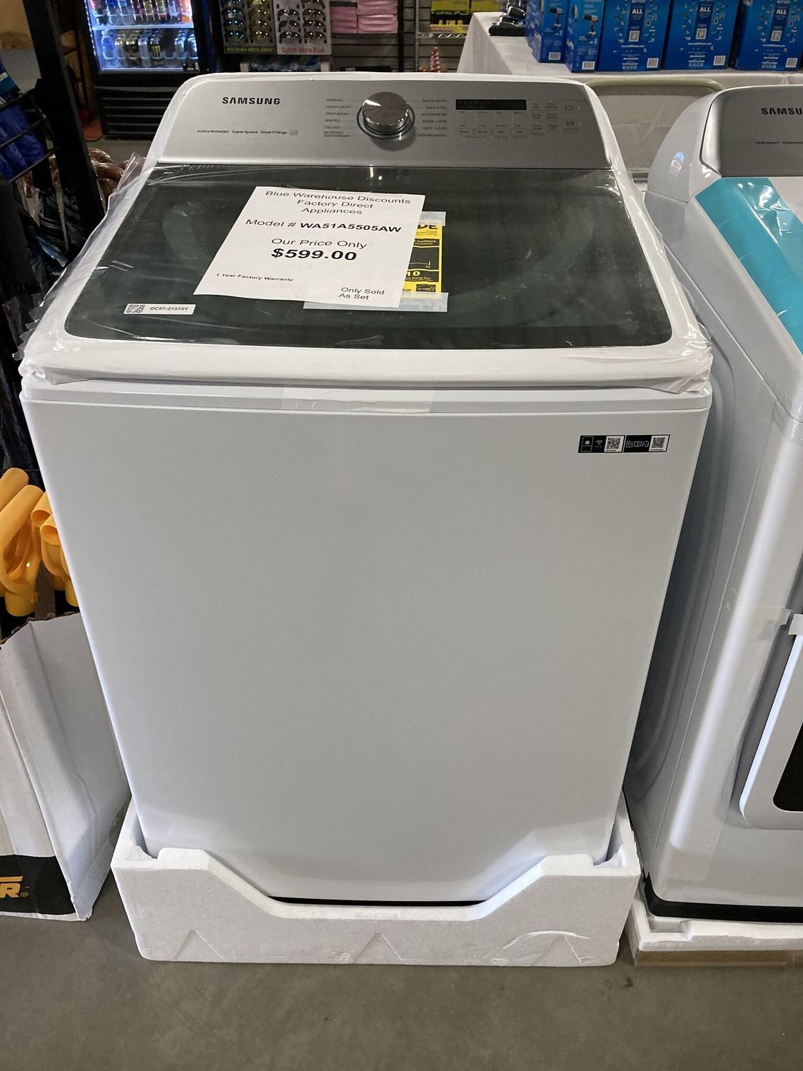 Samsung WA51A5505AW Topload Washing Machine New