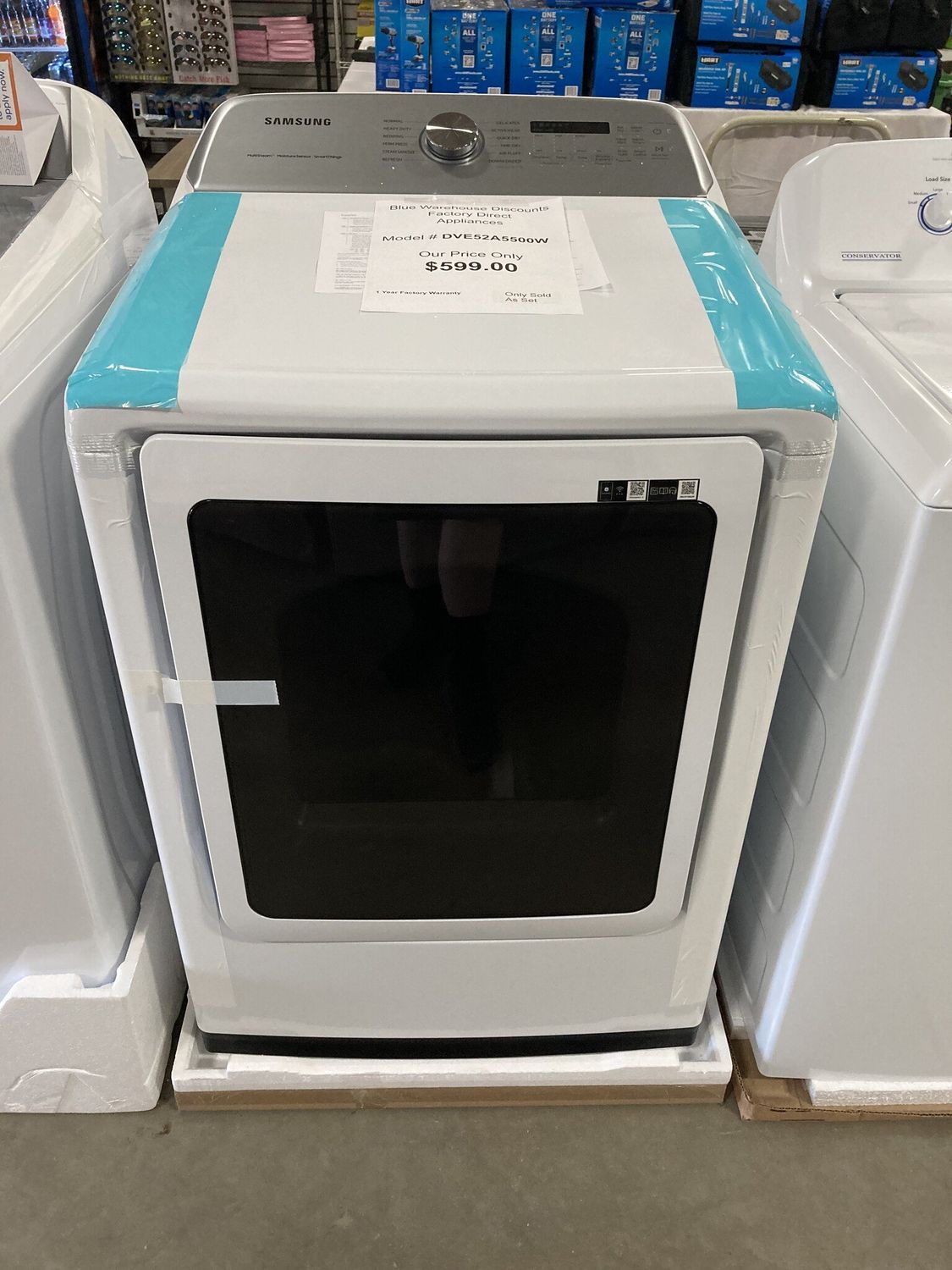 Samsung DVE52A5500W Electric Dryer New