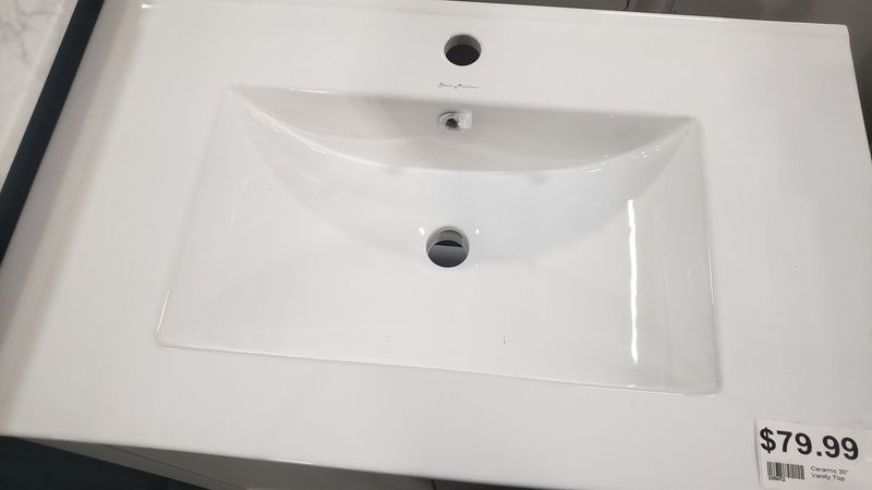 30" Ceramic Vanity Top