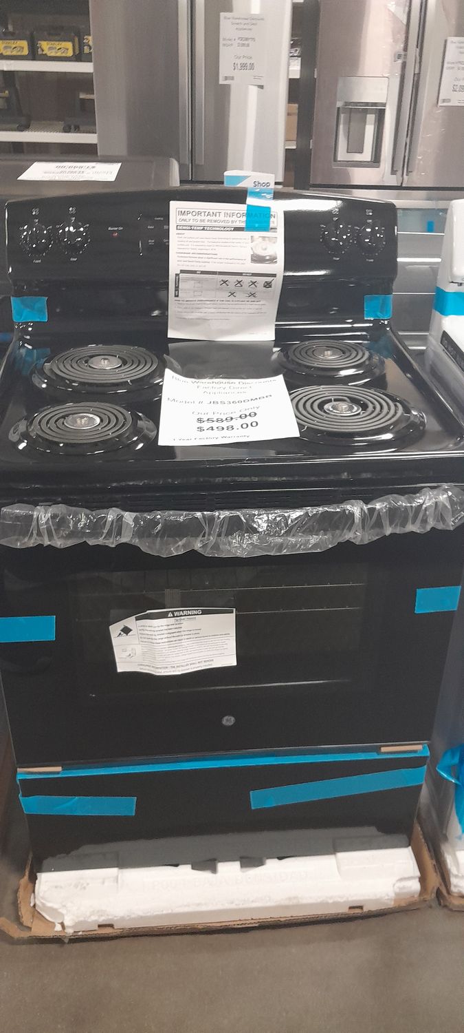 GE JBS360DMBB Electric Coil Black Range New