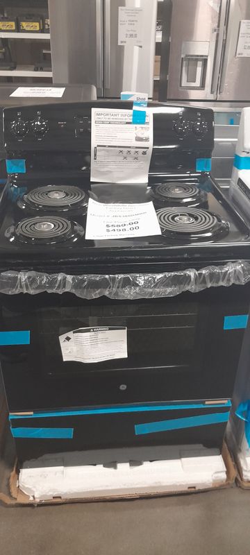 GE JBS360DMBB Electric Coil Black Range New