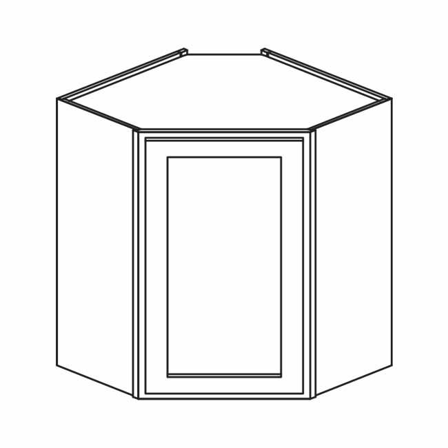Unfinished Shaker Diagonal Wall: 24&quot;W x 30&quot;H x 12&quot;D - 1D, 2S WDC2430