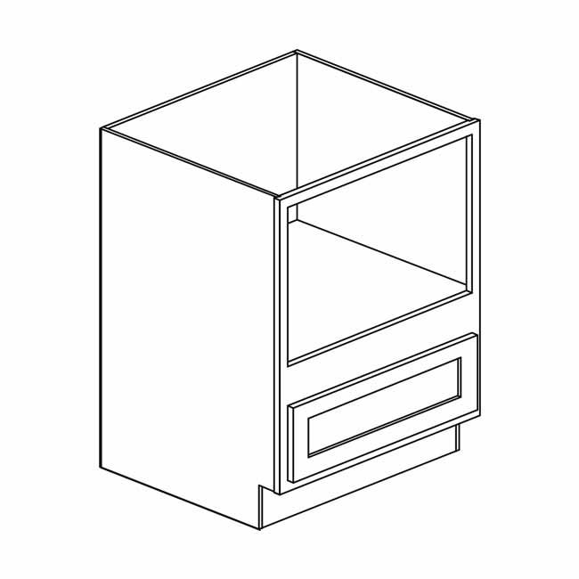 Unfinished Shaker Microwave Base: 30&quot;W x 34 ½&quot;H x 24&quot;D - Microwave Opening at Top, 1 Bottom Drawer  BMC30