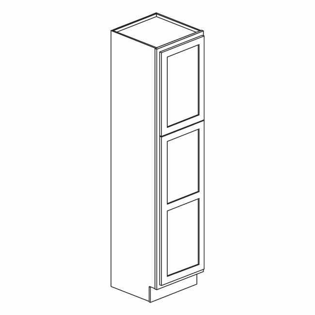 Unfinished Shaker Pantry: 18&quot;W x 84&quot;H x 24&quot;D - 2D, 4S WP1884