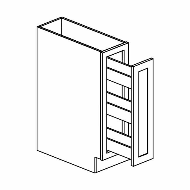 Unfinished Shaker Spice Rack: 9&quot;W x 34 &quot;H x 24&quot;D - 3 Trays
