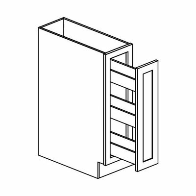 Unfinished Shaker Spice Rack: 9"W x 34 "H x 24"D - 3 Trays