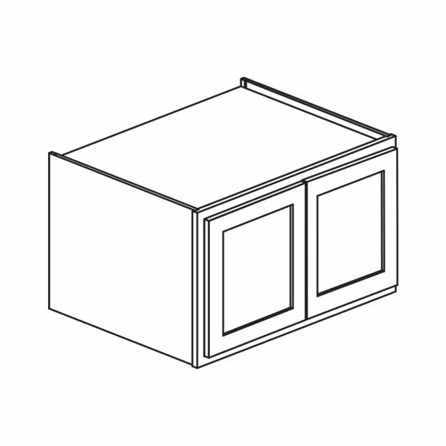 Unfinished Shaker Wall: 36&quot;W x 12&quot;H x 24&quot;D - 2D W361224