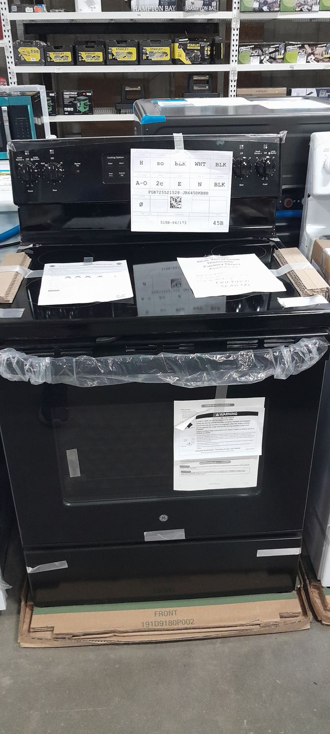 GE JB645DKBB Electric Glasstop Range Black NEW