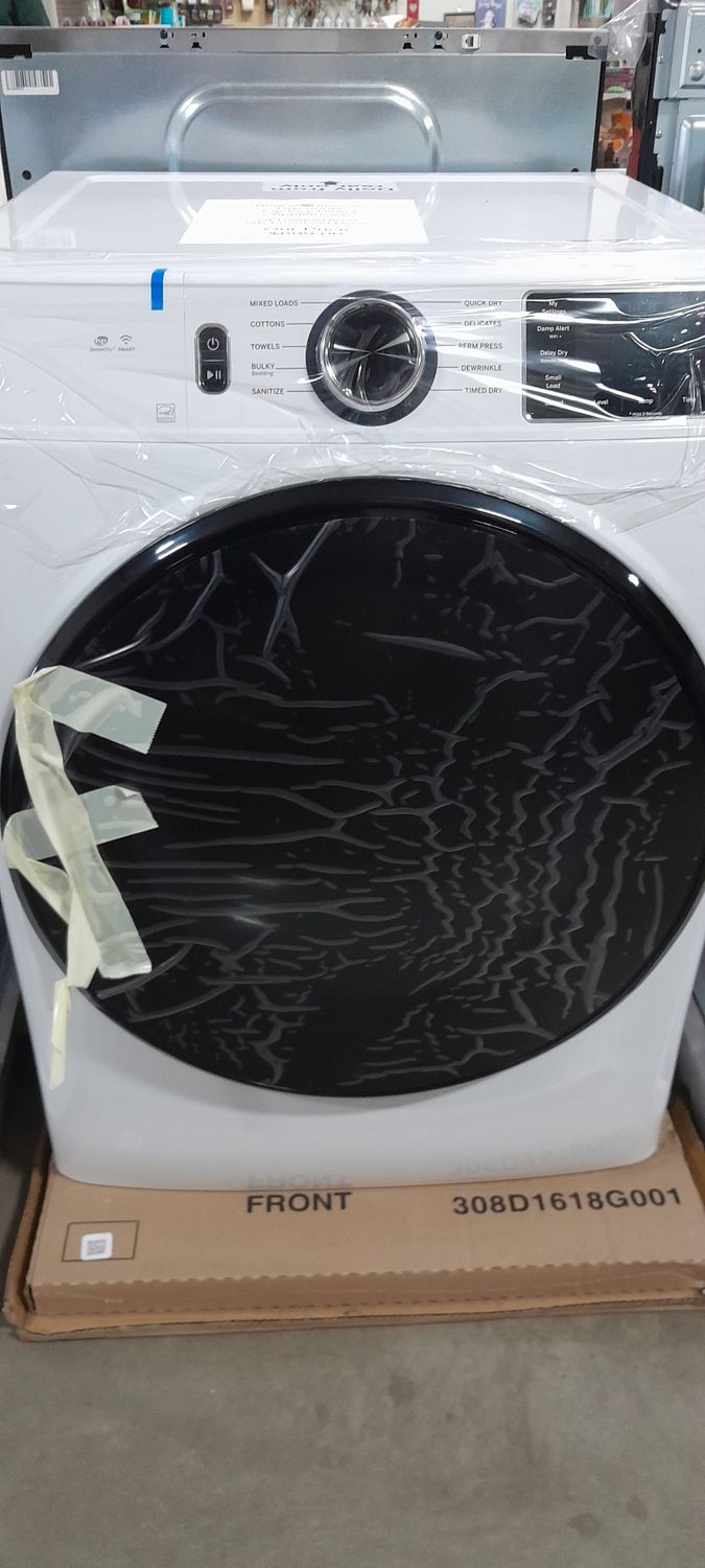 GE Factory Direct GFD55ESSNWW 7.8cuft  White Frontload Electric Dryer