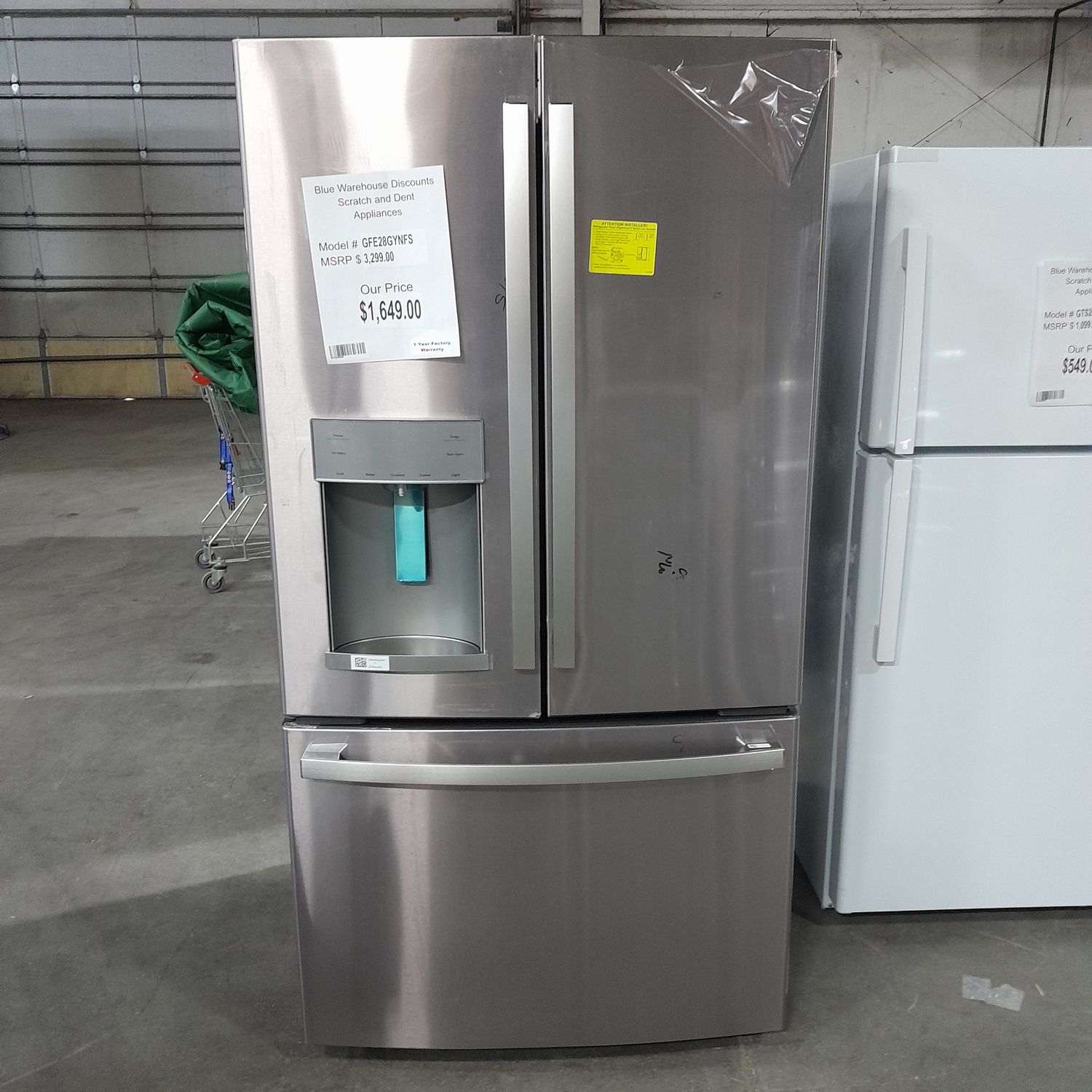 Scratch &amp; Dent GE 27.7cuft French Door Refrigerator GFE28GYNFS