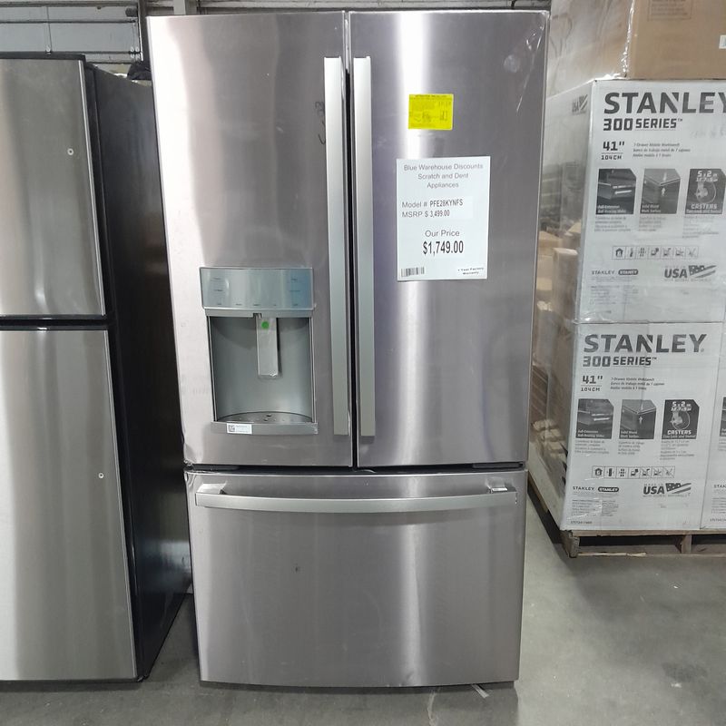 Scratch &amp; Dent GE Profile 27.7cuft French Door Refrigerator PFE28KYNFS
