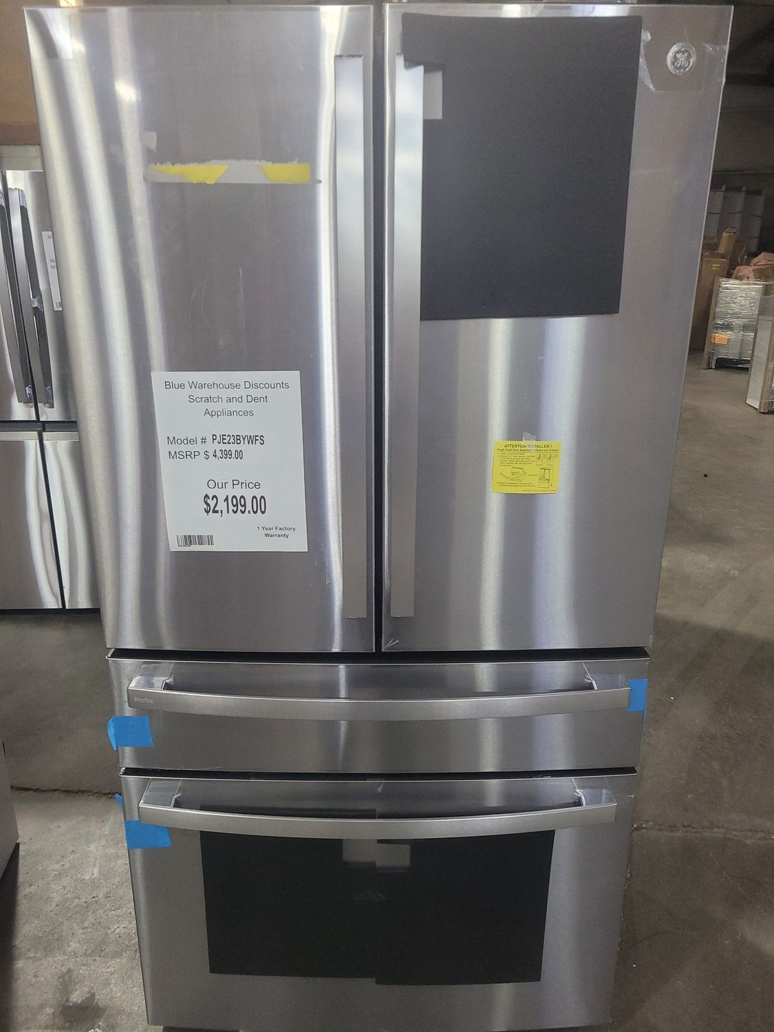 Scratch &amp; Dent GE Profile PJE23BYWFS Refrigerator