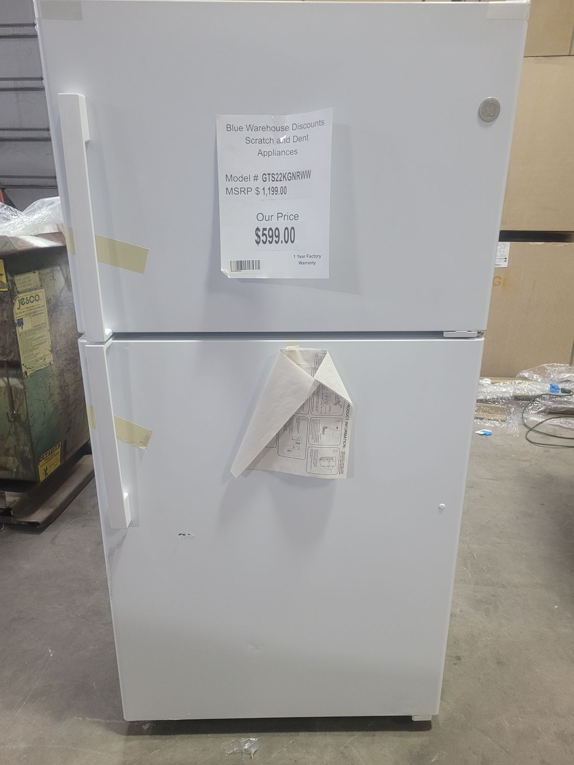Scratch &amp; Dent GE Refrigerator GTS22KGNRWW