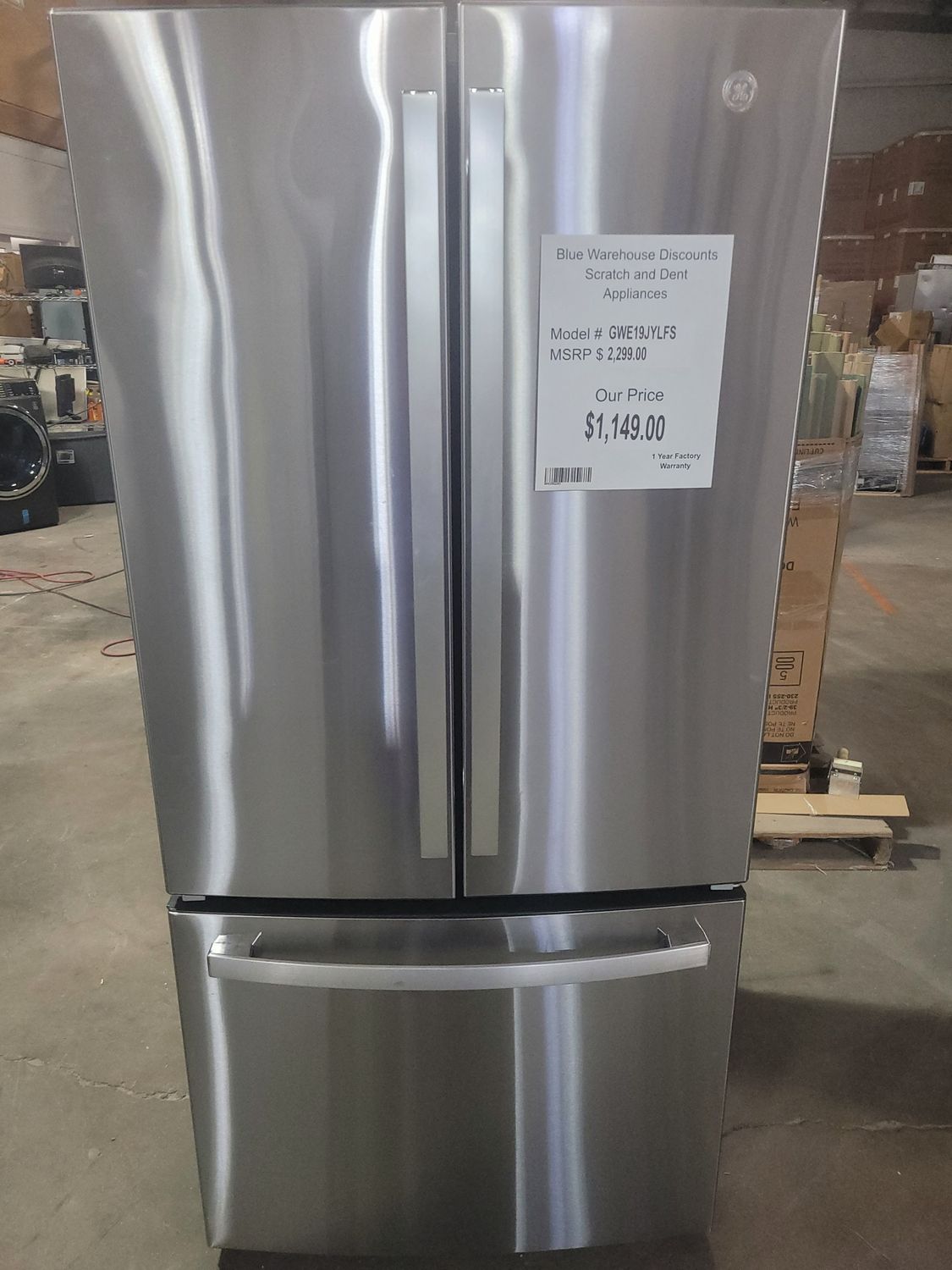 Scratch &amp; Dent GE Refrigerator GWE19JYLFS