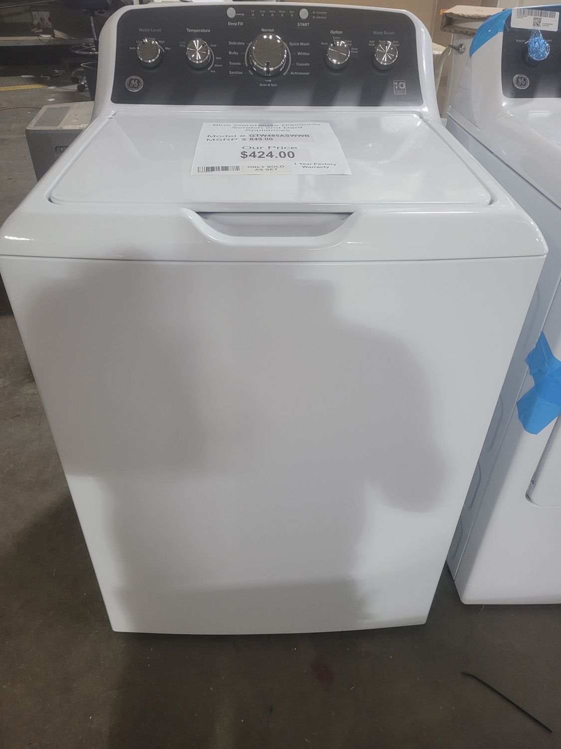 Scratch &amp; Dent GE Topload Washing Machine GTW485ASWWB